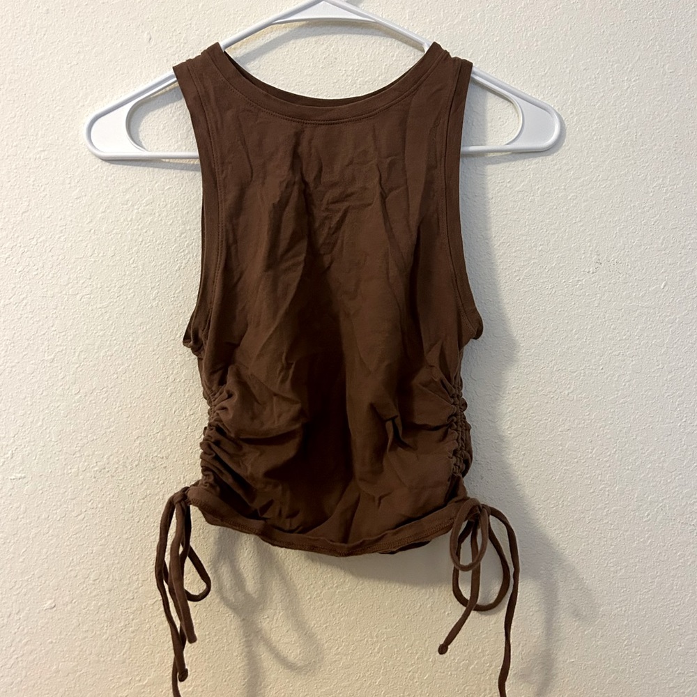 Hollister ruched side crop top